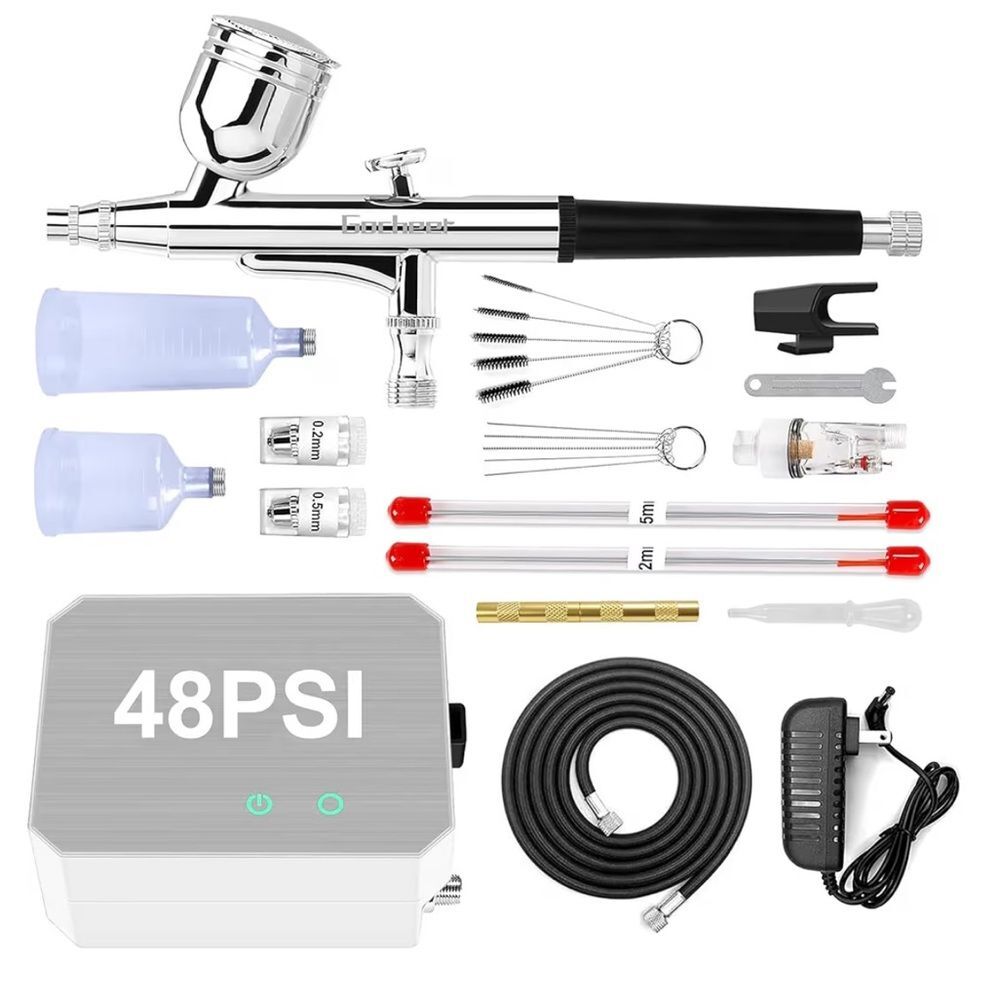 NIB Gocheer Airbrush Kit with Air Compressor | 48 PSI